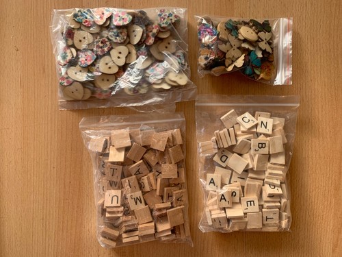 349 wooden scrabble tiles - wooden,