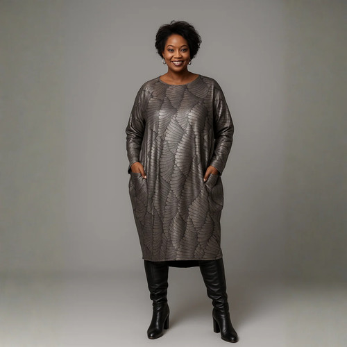 Pewter metallic loose - metallic, fit