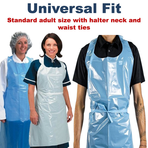 Blue plastic aprons 1000 pack - plastic,