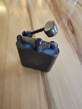 VINTAGE 1920s Brass lighter Petrol MADE IN ENGLAND ART DECO PAT.143752