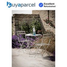 Garden Trading Outdoor Indoor Rive Droite Patio Bistro Set Chairs Clay Steel