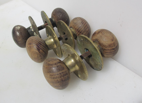 Vintage wooden door knobs - wooden,