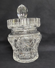 Good Quality Cut Glass Crystal Marmalade or Preserve Jar with Lid - Pinwheels