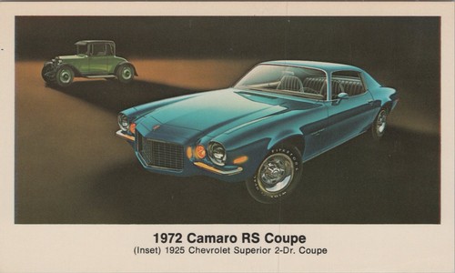 1972 camaro coupe 1925 - 1972, rs