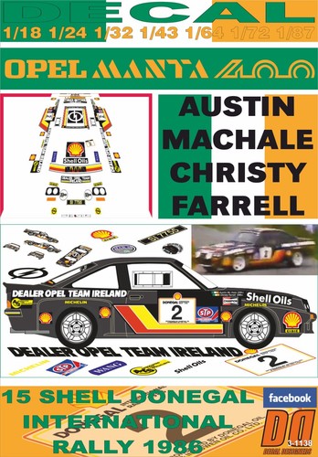 Decal opel manta - opel, a.machale