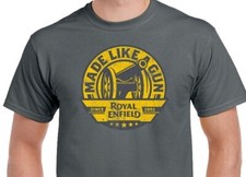 Men's Distressed Royal Enfield Motorbike Vintage Motorbike Made like a Gun P1001