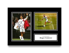 Roger Federer Signed A4 Photo