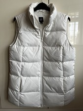 GAP White Down Puffer Gilet