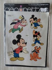 Vintage Disney Decorettes Transfers 1970s Mickey Mouse Goofy Pluto Retro