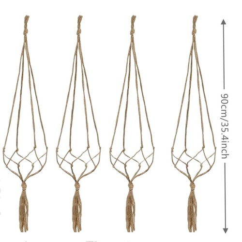 4pcs macrame jute - plant, hanger