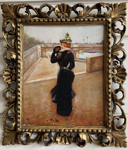Vintage oil paintingbelle - vintage,