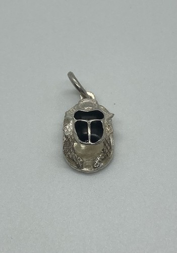 Egyptian silver scarab - silver,