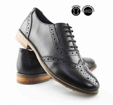 Womens Leather Flat Heel Lace