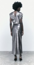 Zara Silver Sequinned Dress