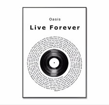 Oasis Poster, Live Forever