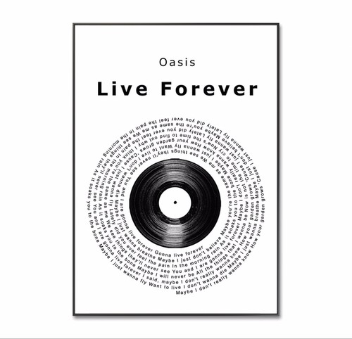 Oasis poster live forever - oasis,