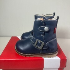 Kickers Baby Nonoboot Leather Ankle Boot Marine/Navy UK 3 EU 19 - NEW