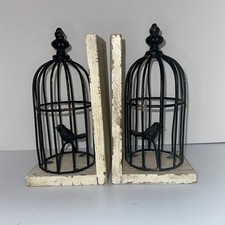 Set of Bookends Cute Bird Cage