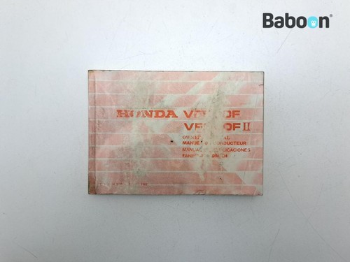 Owners manual honda - vf, f