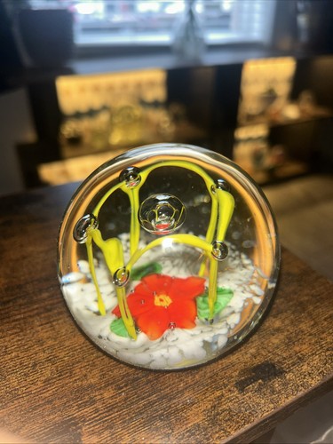 Vintage hand blown glass art - blown,