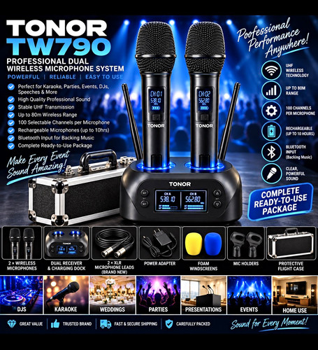 Tonor tw790 dual - tonor, wireless