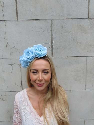 Light duck egg blue rose - blue,