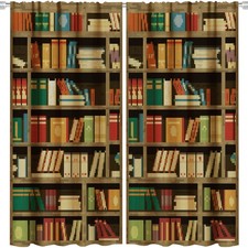 Pixelated Bookshelf Window