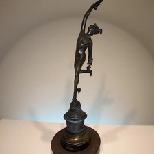 Antique Bronze Mercury Statue