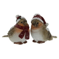 Christmas Ornament Robin Santa