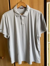 Mens SLAM Tech Pique Polo SS Glacier Grey Size M Medium