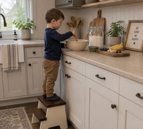 Kids wooden step stool - step,