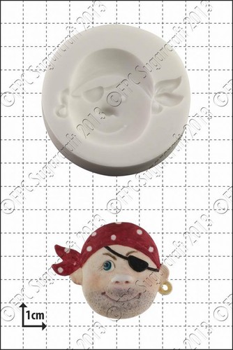 Silicone mould pirate face - silicone,