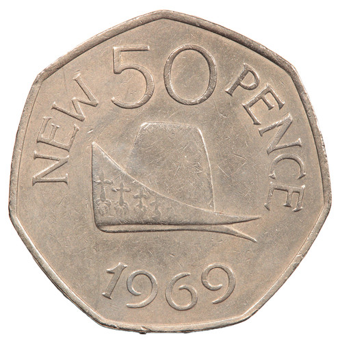 1969 guernsey ducal - ducal, 50p