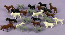 Lot of 24 Plastic Model Dogs
