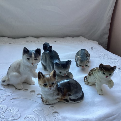 Vintage china cats set - china,