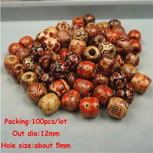 100pc natural wooden round - 100pc,