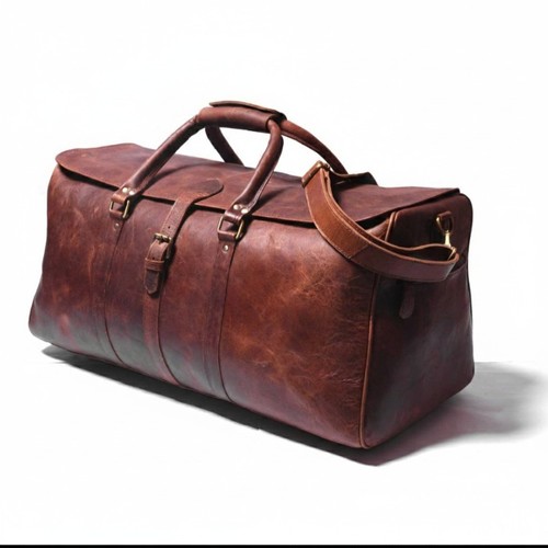 Genuine leather duffel bag - genuine,