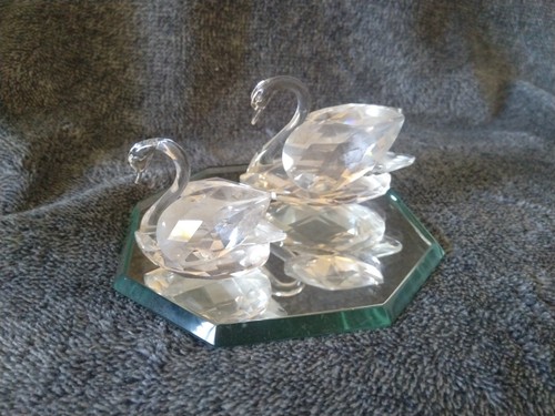 Swarovski crystal swans with - crystal,
