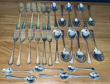 VINTAGE ELKINGTON  Silver Plate Cutlery 30 Pieces Job Lot Forks & Spoons Only