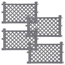 12 x Grey Plastic Fence Panels