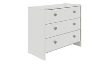 Seville 3 Drawer Chest - White