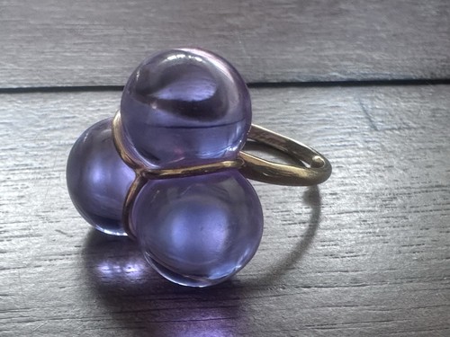 Baccarat 18k solid gold purple - baccarat,