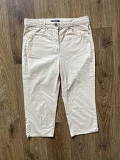 Atelier GARDEUR Cropped Jeans Inga Womens Size UK 10 Straight Leg Cream Trousers