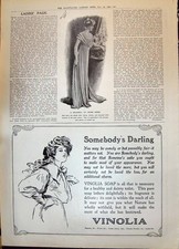 Antique Print 1908 Ladies Fashion Graceful At-Home Dress Satin Vinolia Soap