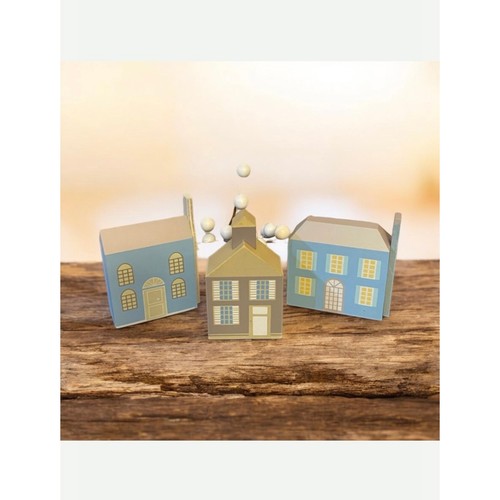 Set little wooden - 3, houses