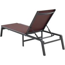 Uimoso Adjustable Outdoor Chaise Lounge Chair Set, 5 Positions, Pack of 2