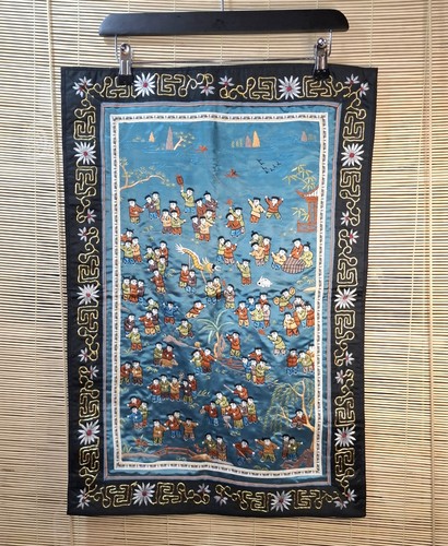 Chinese hand embroidered silk - hand,