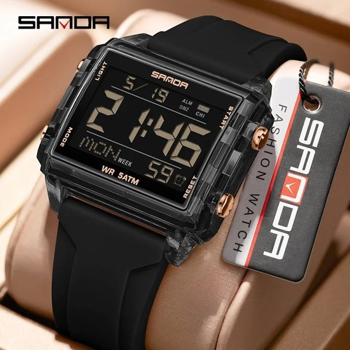 Sanda digital watch men square - digital,