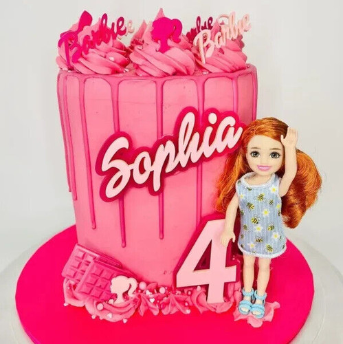 Personalised barbie cake - personalised,