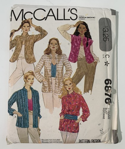 Mccall 6876 jacket coat - coat, vest